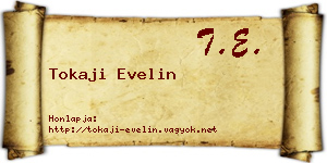 Tokaji Evelin névjegykártya